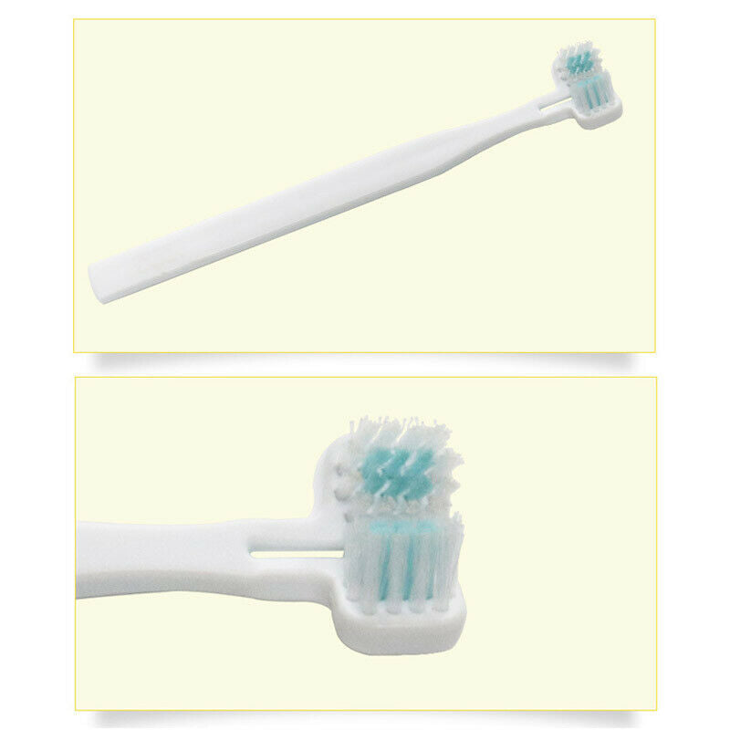 Pet Cat's 2Heads Toothbrush Pet Dog Toothpaste Teeth Cleaning Teeth Oral Care