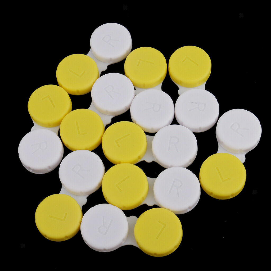 40pcs Pocket Plastic Mini Contact Lens Box Travel Contact Lenses Soaking Cases