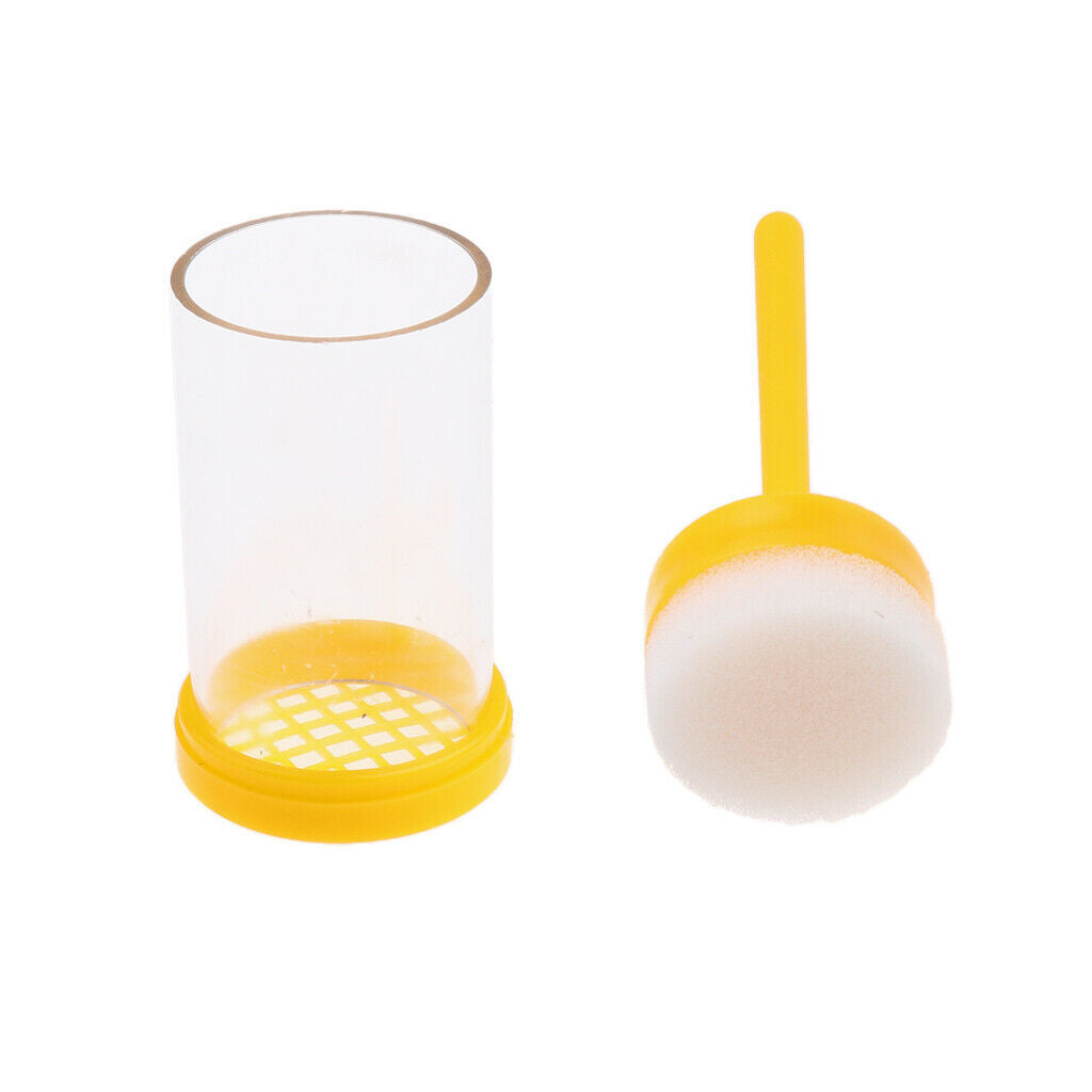 Bee Queen Bottle Marker Marking Tube Cage Plunger Push Plastic Beekeeping Tools