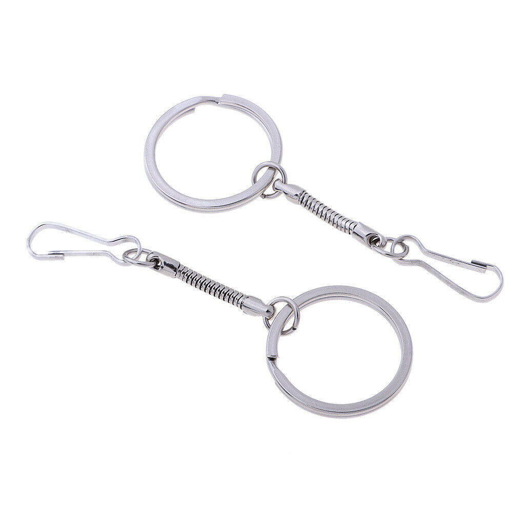 10Pcs Keychain Ring Clips Quick Release Snap Hooks Keyring Key