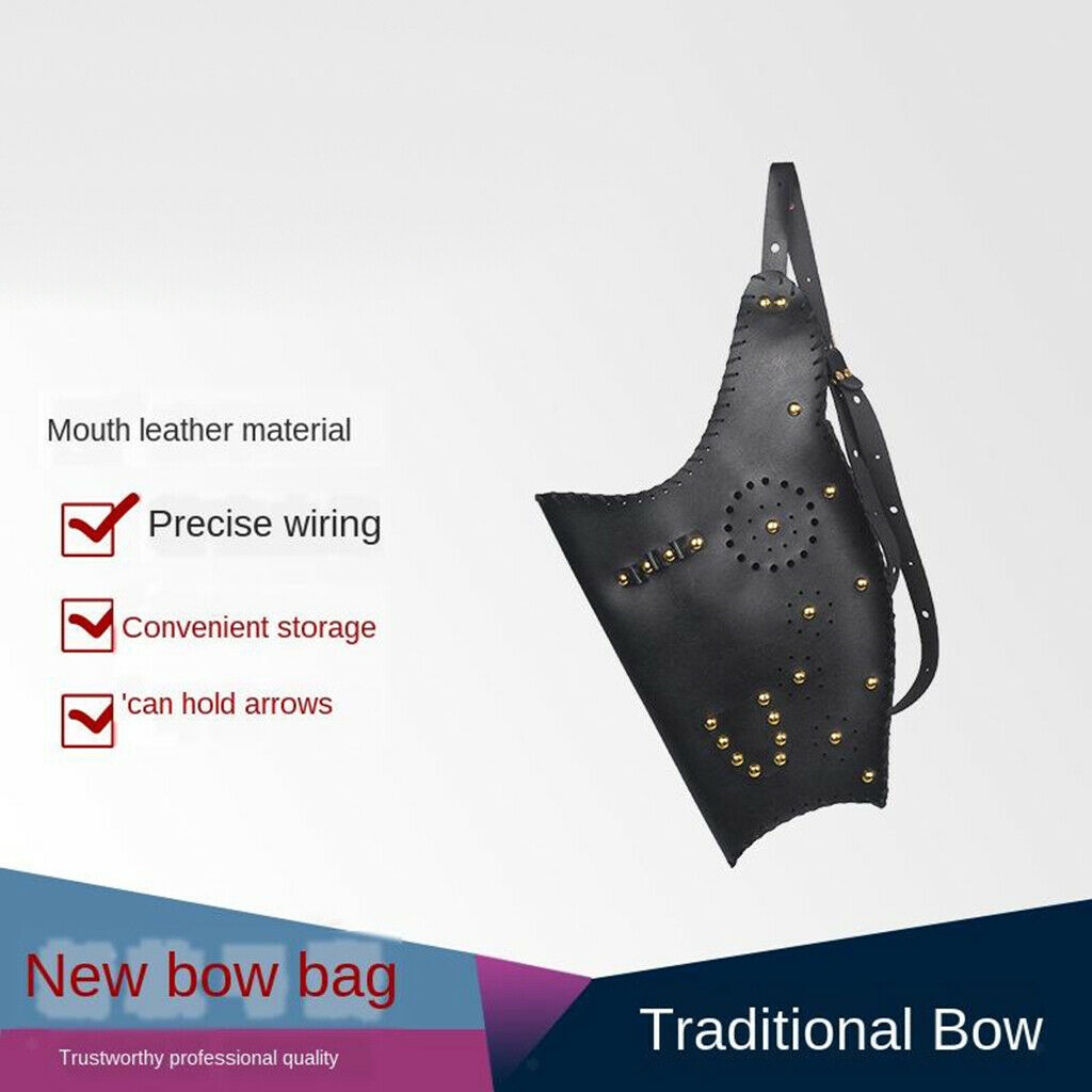 Outdoor hunting archery bow arrow holder quiver leather recurve bow bag Fa