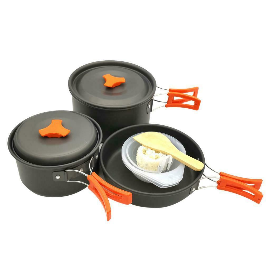 Lightweight Aluminium Cookset  Cookware Set Collapsible Handle