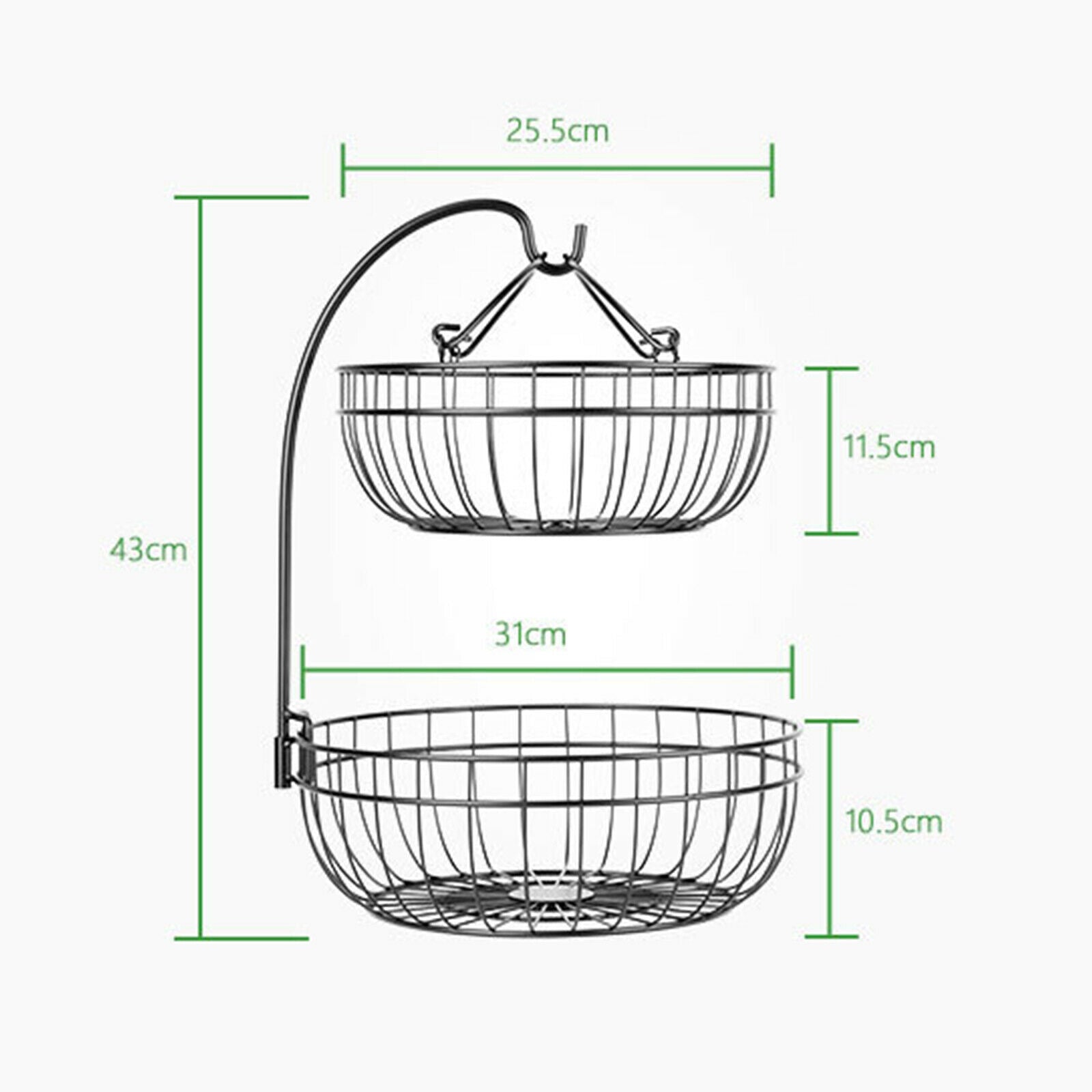 Countertop Fruit Storage Basket Rack for Vegetables Kitchen Restaurant Table
