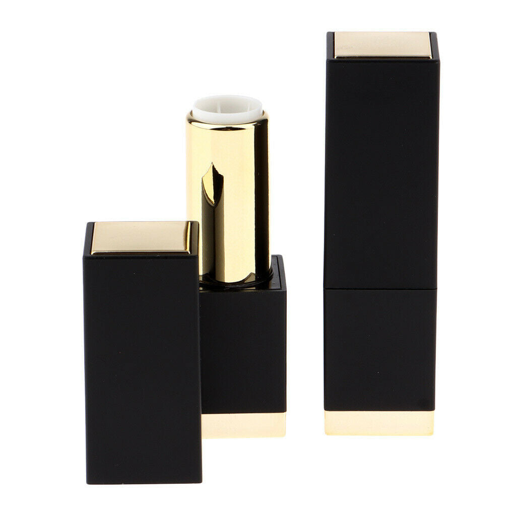 Square Lipstick Tube,2pcs/set 12.1mm Empty Lipstick Tubes Lip Balm DIY Container