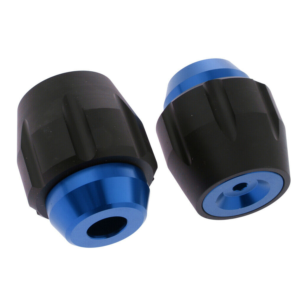 Pair Motorcycle Front Axle Fork Sliders Fairing Guard Crash Protectors Blue