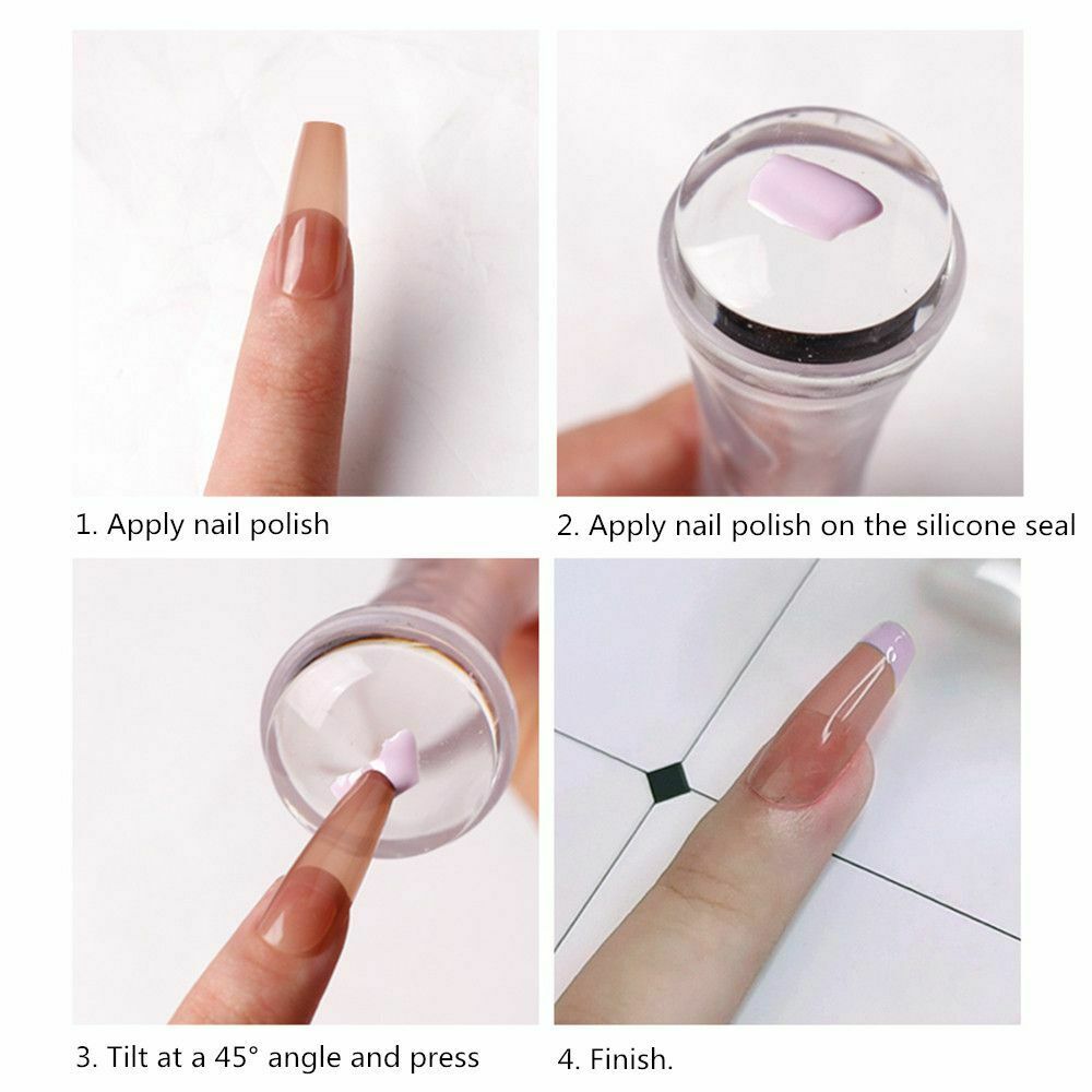 Scraper Manicure Silicone Nail Stamper Transfer Tool Nail Print Silicone Seal