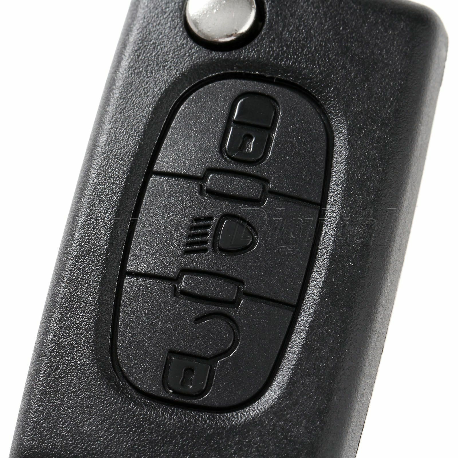 3 Button Car Flip Remote Key Fob Case Shell Replacement For Citroen C4 C5 C6 C8
