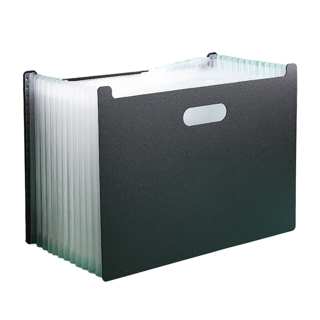 A4 File Organizer Expanding File Folder File Organizer Box - Black 1