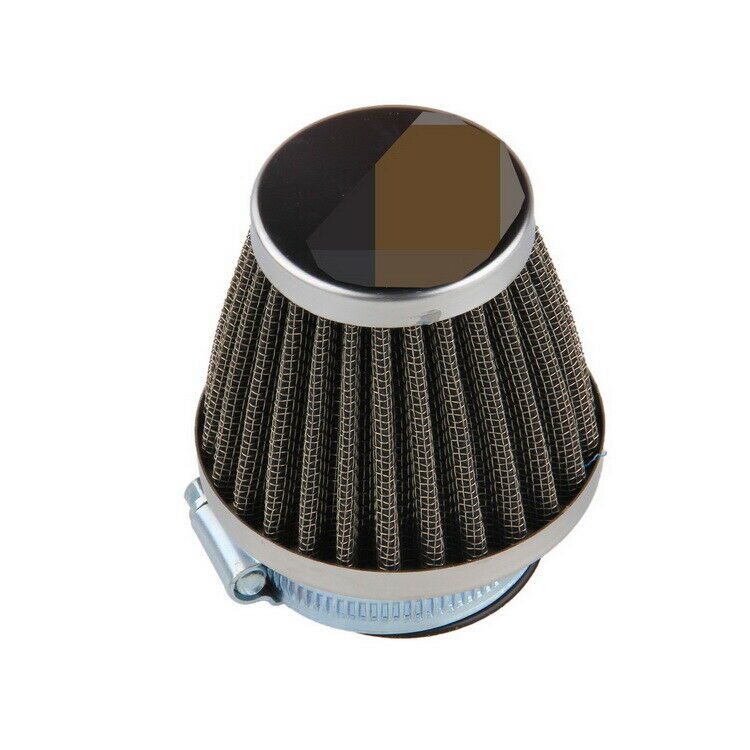 1PC Chrome 42mm Engine Inlet Motorcycle Air Filter Intake Cleaner Universal Fit