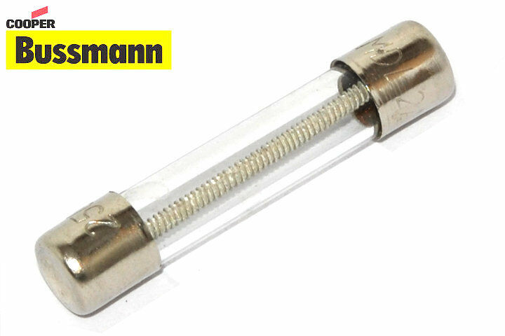 1pcs - BUSSMANN (MDX) 2A 250V 6.3x32mm Time Delay Dual Element Glass Fuse
