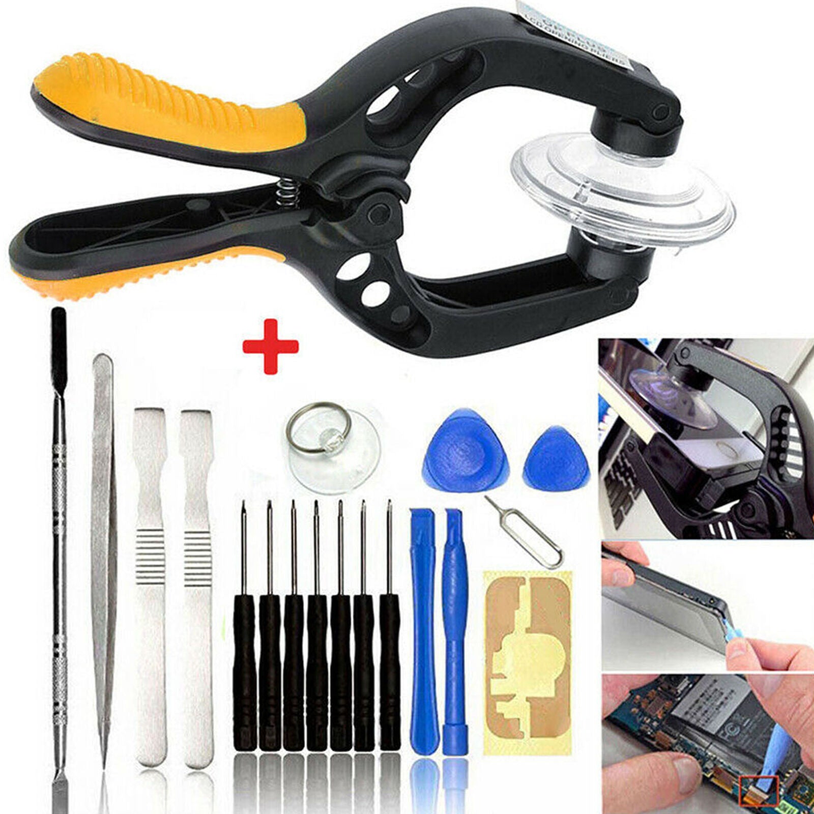 19 in1 Phone Repair Tool Tweezers Spudger Pry Screen Opening Screwdriver Tools
