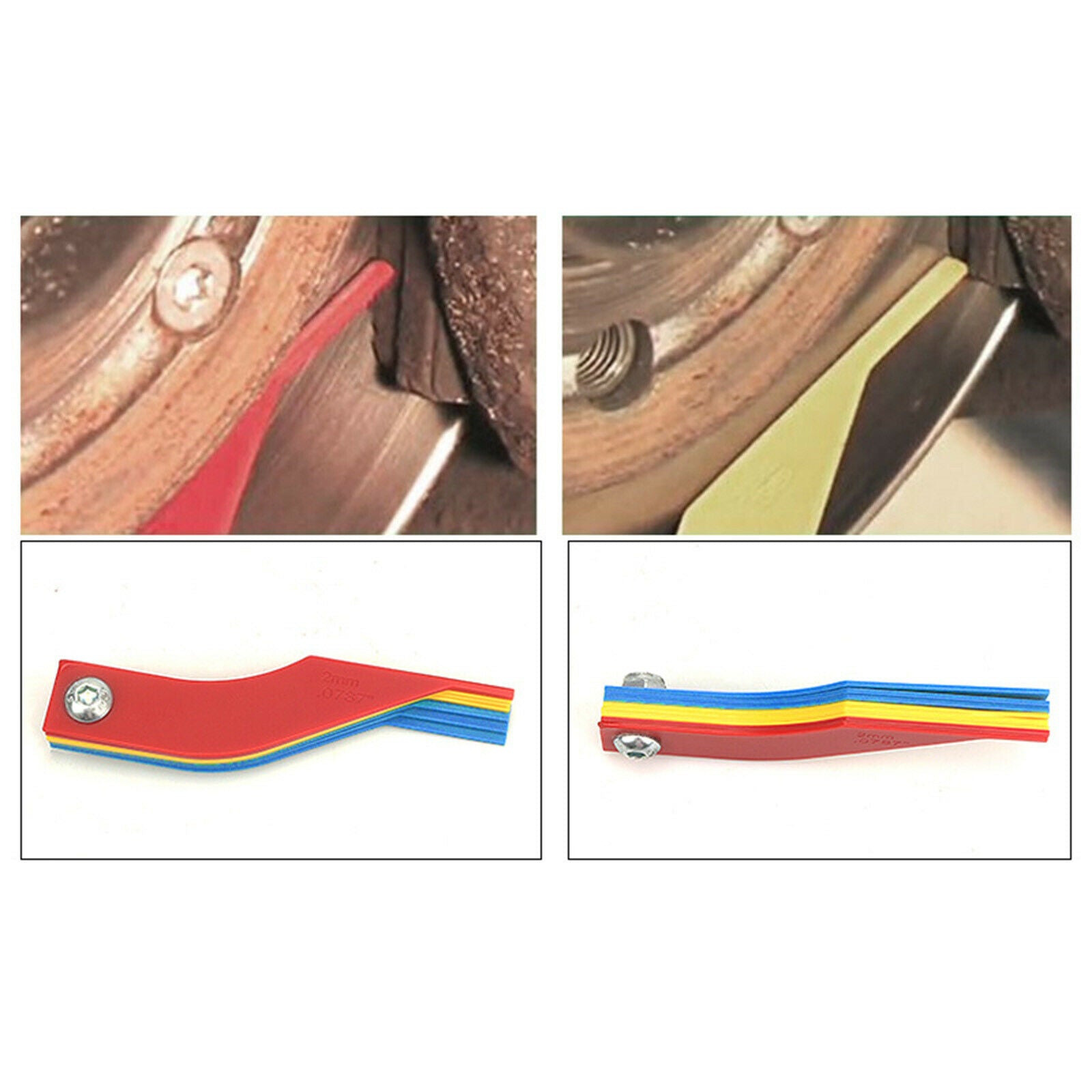 Car Brake Pad Scale Measure Ruler Lining Thickness Gauge Tool Accessory