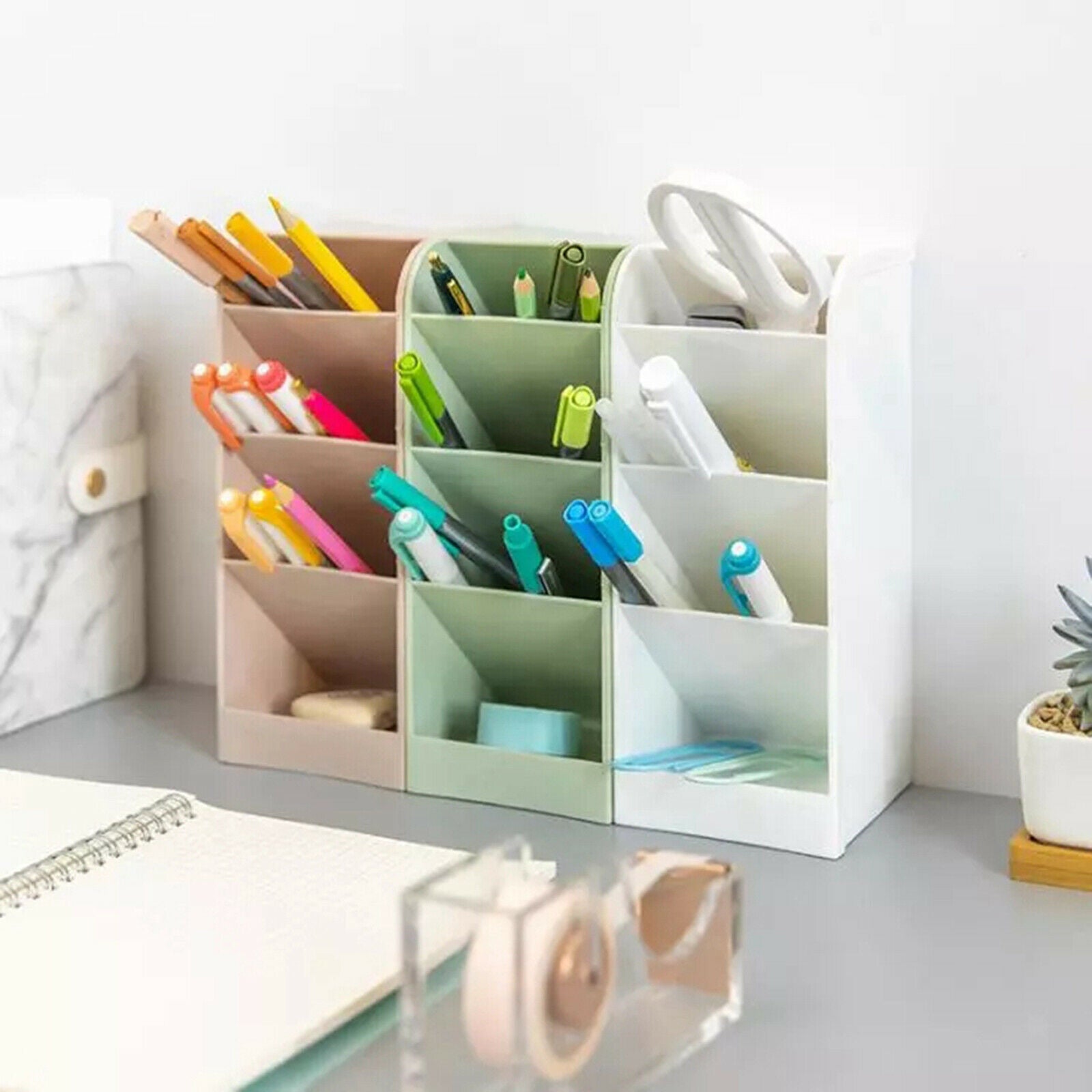 Wheat Straw Pen Storage Holder Caddies for Office Home Erasers Gel Pens
