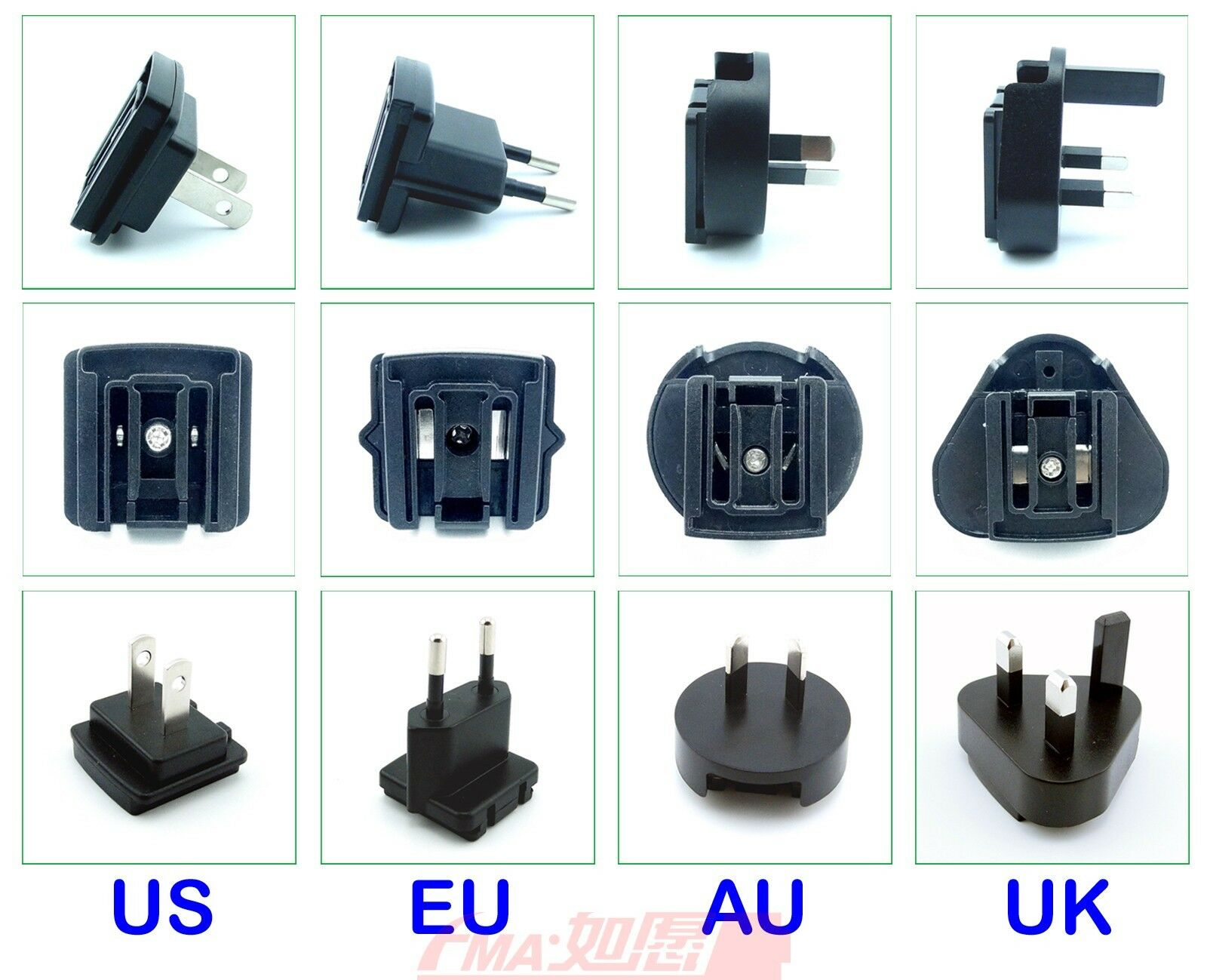 Intelligent Charger 12.6V 2A  to 11.1V Li-ion LiPo Battery w/US EU AU UK plug