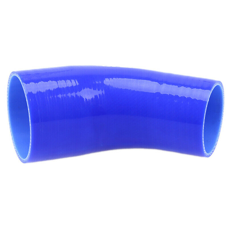 45 degree Elbow Silicone Hose 45mm Coupler Intercooler Pipe Blue