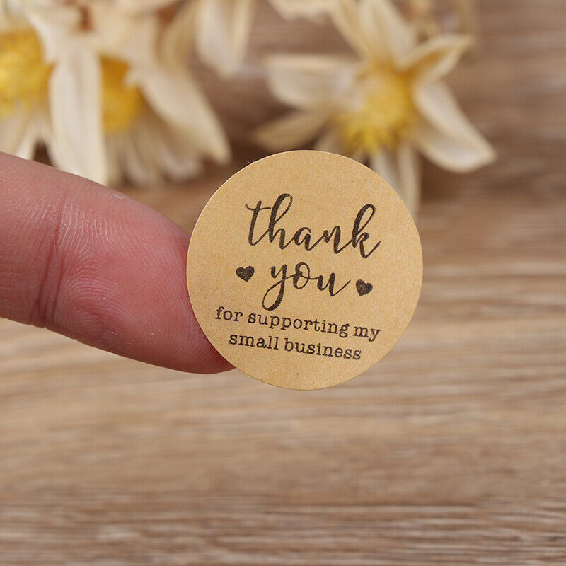 Kraft Paper Thank You for Supporting My Small Business Stickers label Sti.l8