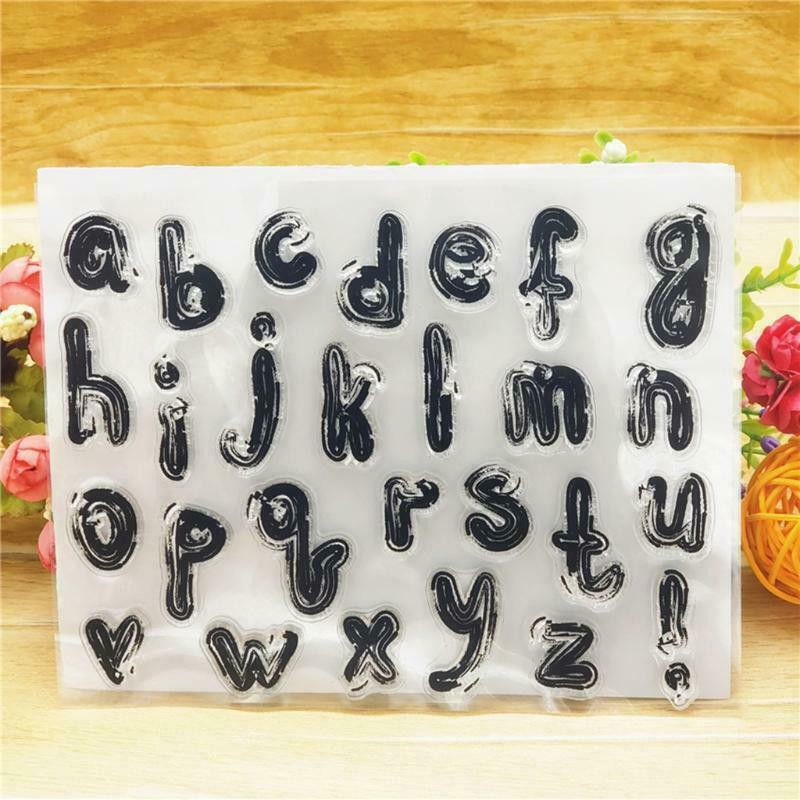 Lowercase Letters Silicone Clear Seal Stamp DIY Scrapbook Embossing Photo Album