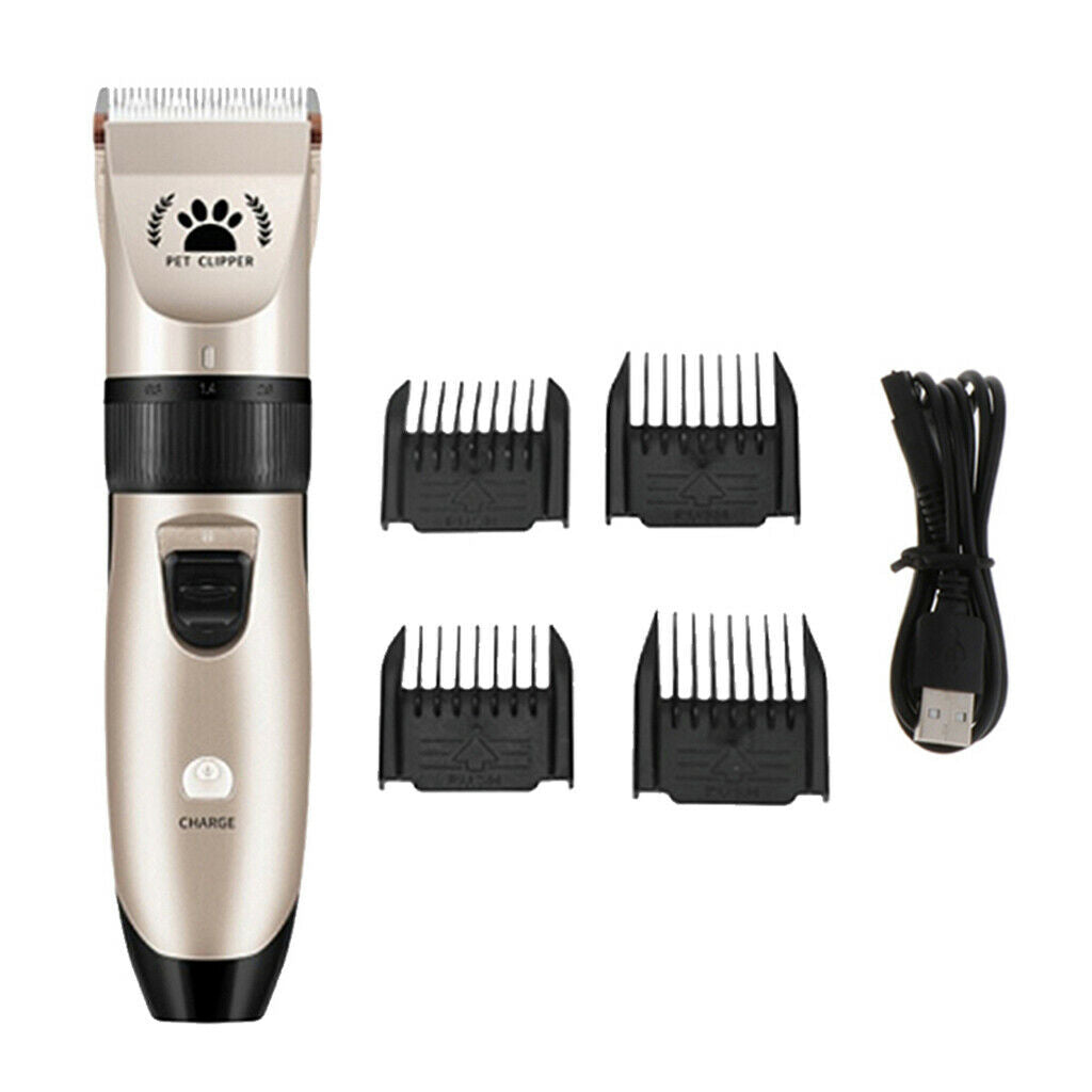 2x Low Noise Dog Shaver Clippers Pet Hair Trimmer Ultra Silent Grooming Kit