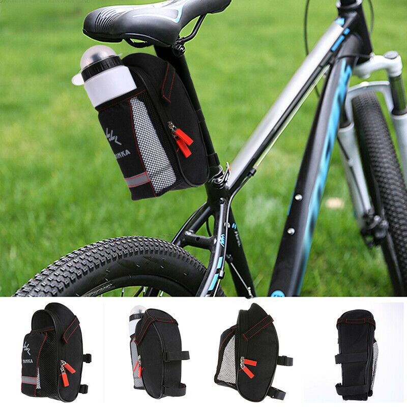 Bicycle Saddle Bag with Water Bottle Pocket Bike Rear Seat Tail Bag IE