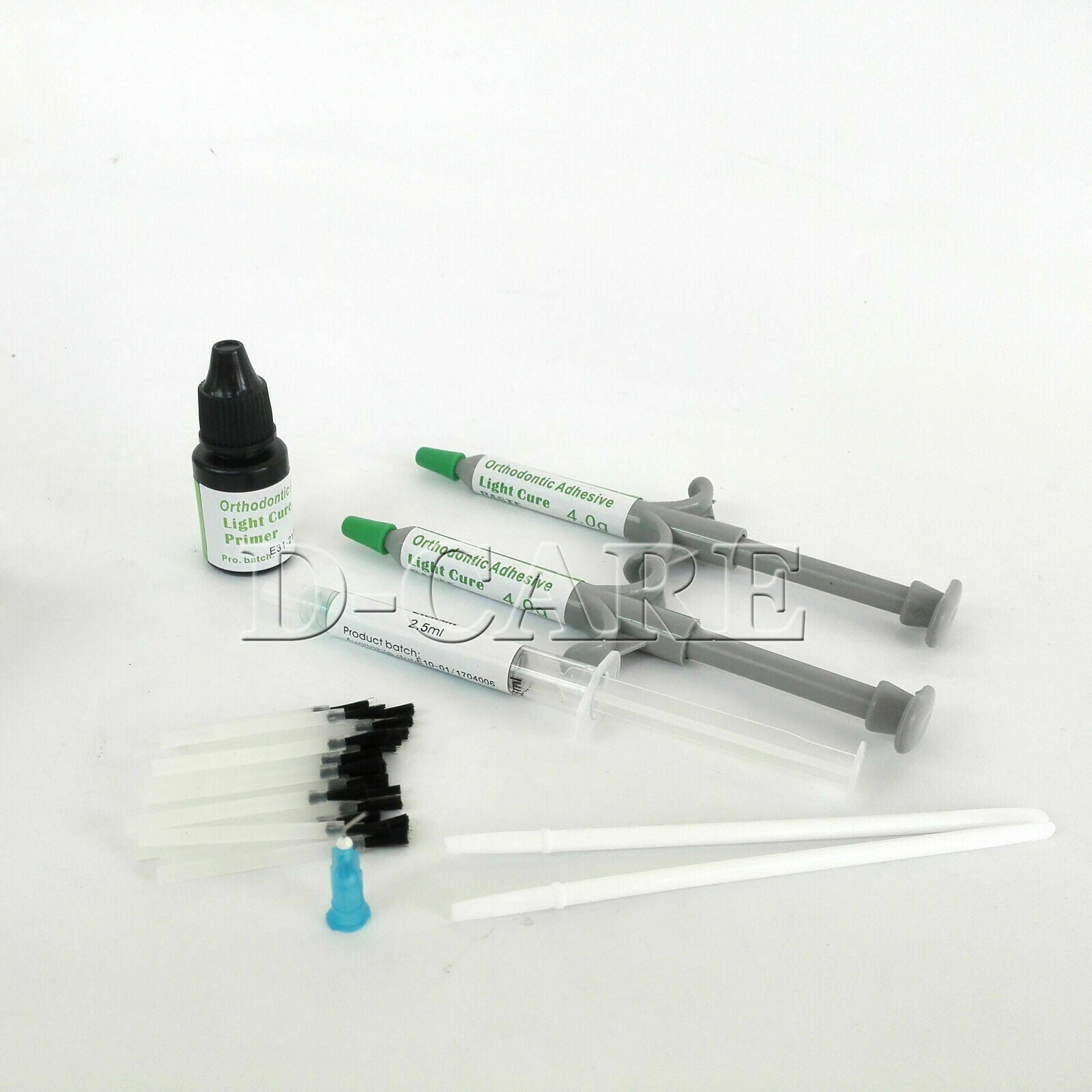 Dental Orthodontic Adhesive Paste Syringes 4.0g Primer Bottle 8.0ml Green Glue
