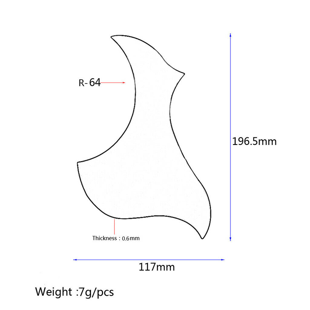 5x Acoustic Guitar PVC Pickguards Self-adhesive Beautiful Printing DIY Parts