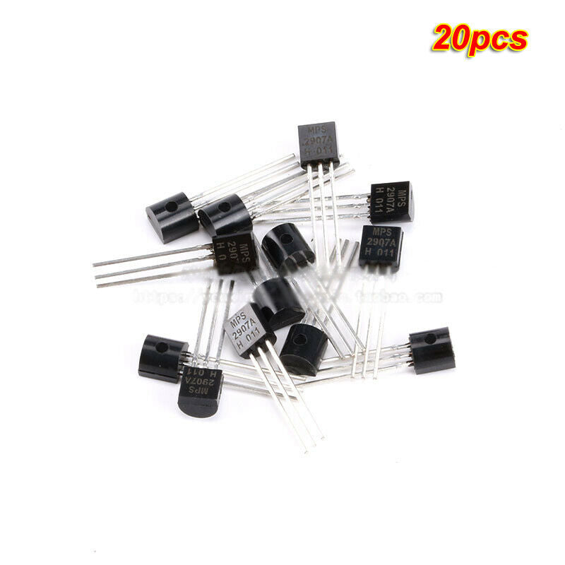 20pcs DIP Triode MPS2907A TO-92 NPN -60V/0.6A Transistors Copper feet