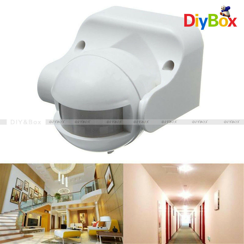 White Outdoor 180° Degree Security PIR Motion Movement Sensor Detector Switch