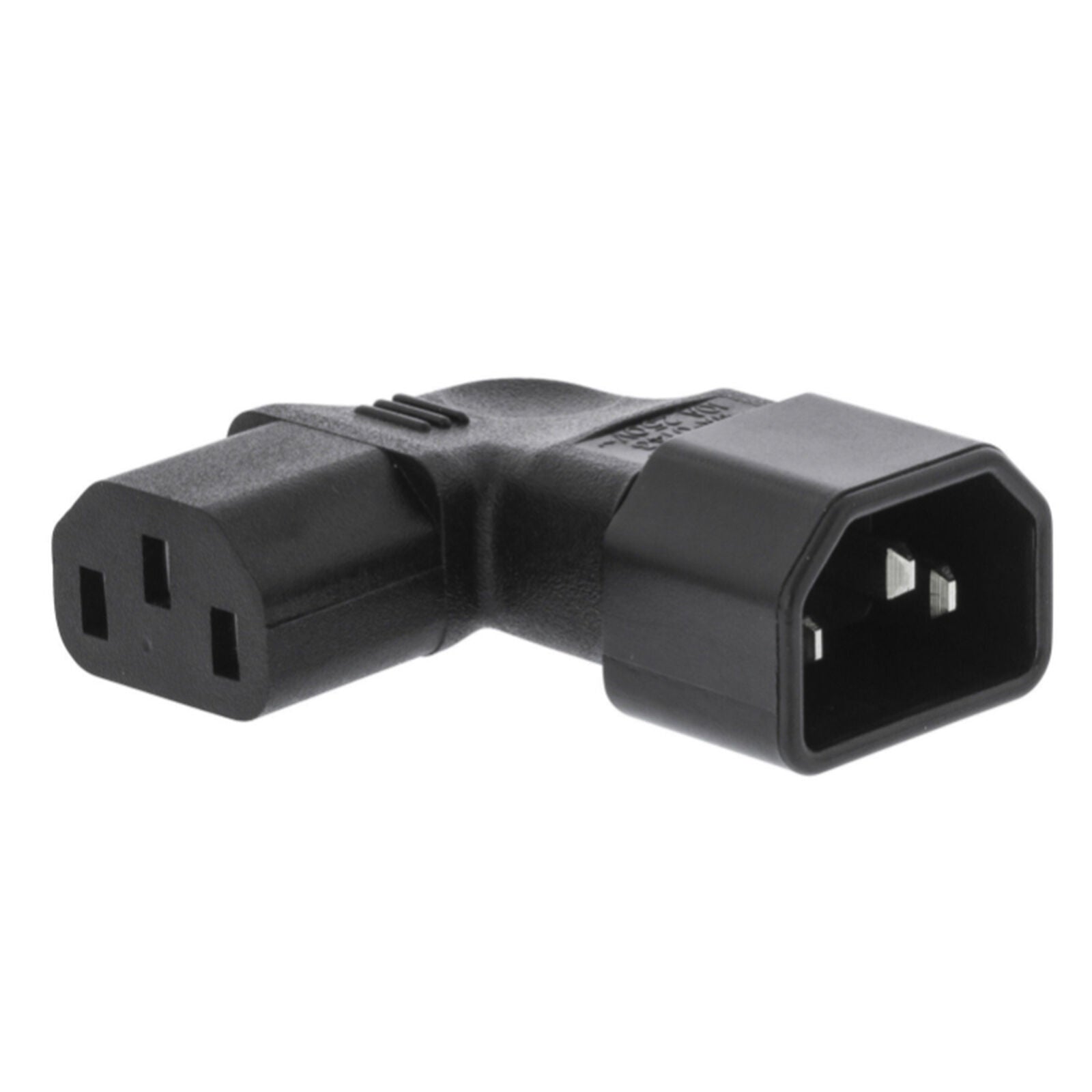 10A IEC320-C13 Male to C14 Female 90-Degree Angle Angled Power Adapter Converter