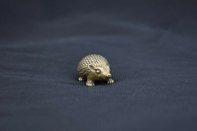 China Pure brass hedgehog small statue