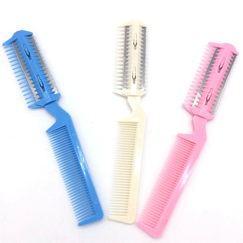 Pet Hair Trimmer Comb 2 Razor Rakes Cutting Grooming Clean Tool for Dog C.l8