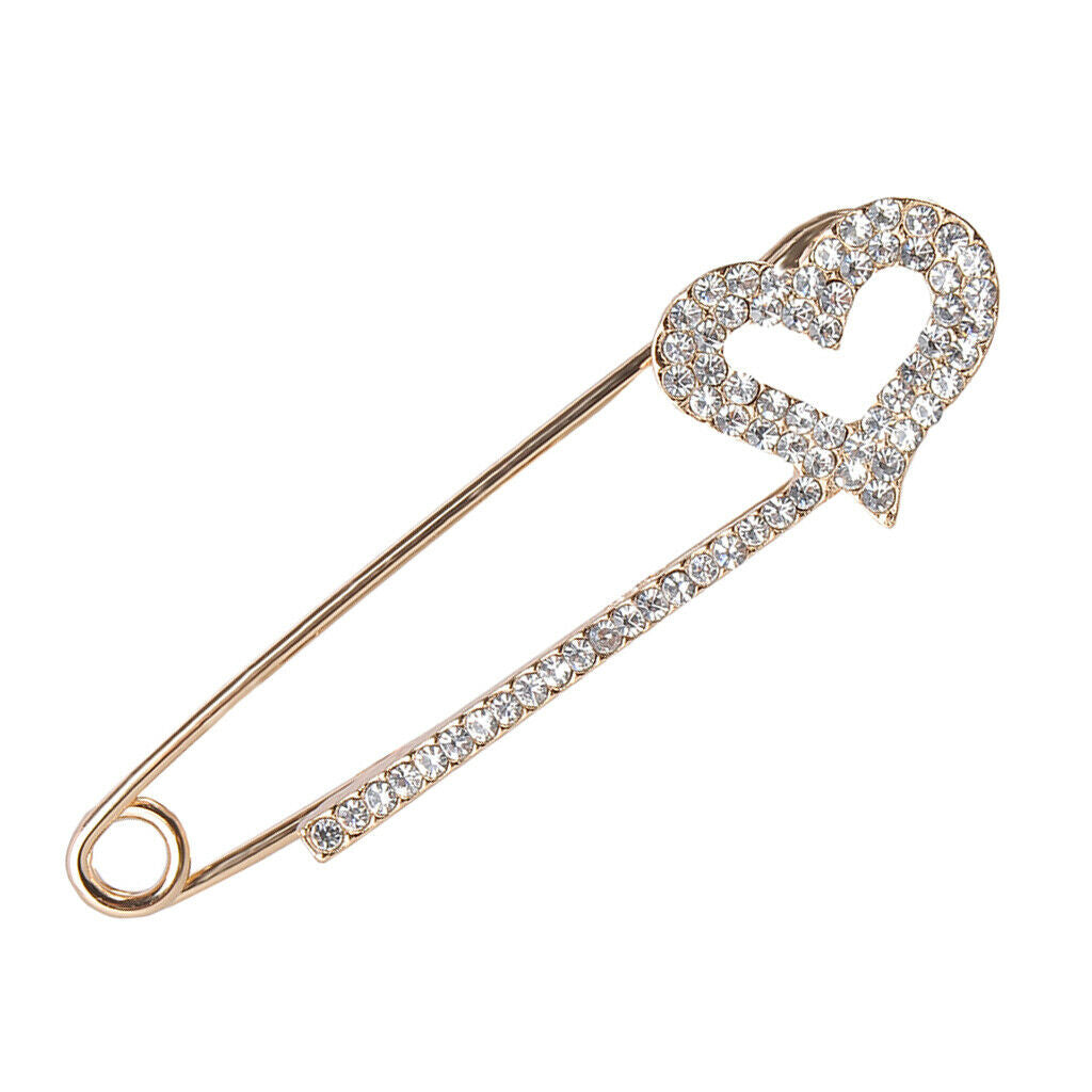 2 Pieces Jewelry Pins Brooch Pins with Crystal Rhinestone Collar
