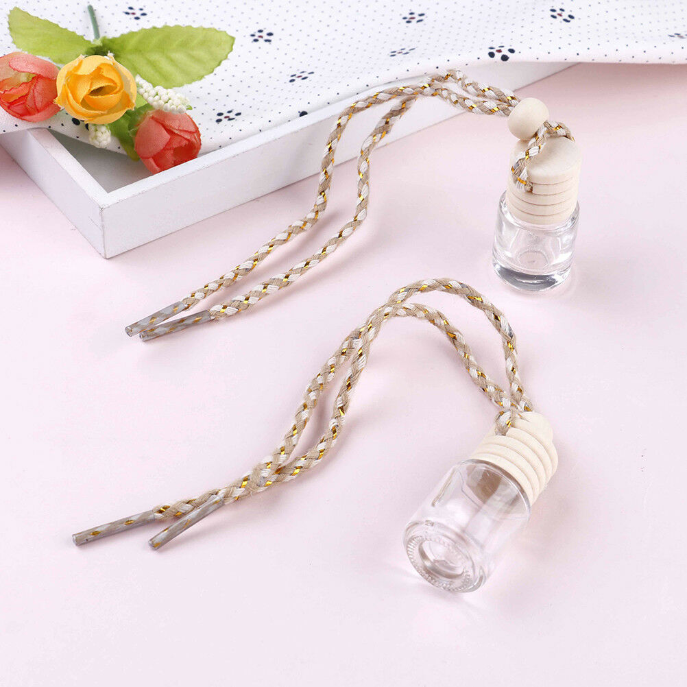 1PC car empty clear perfume glass bottle pendant auto interior home orname.l8