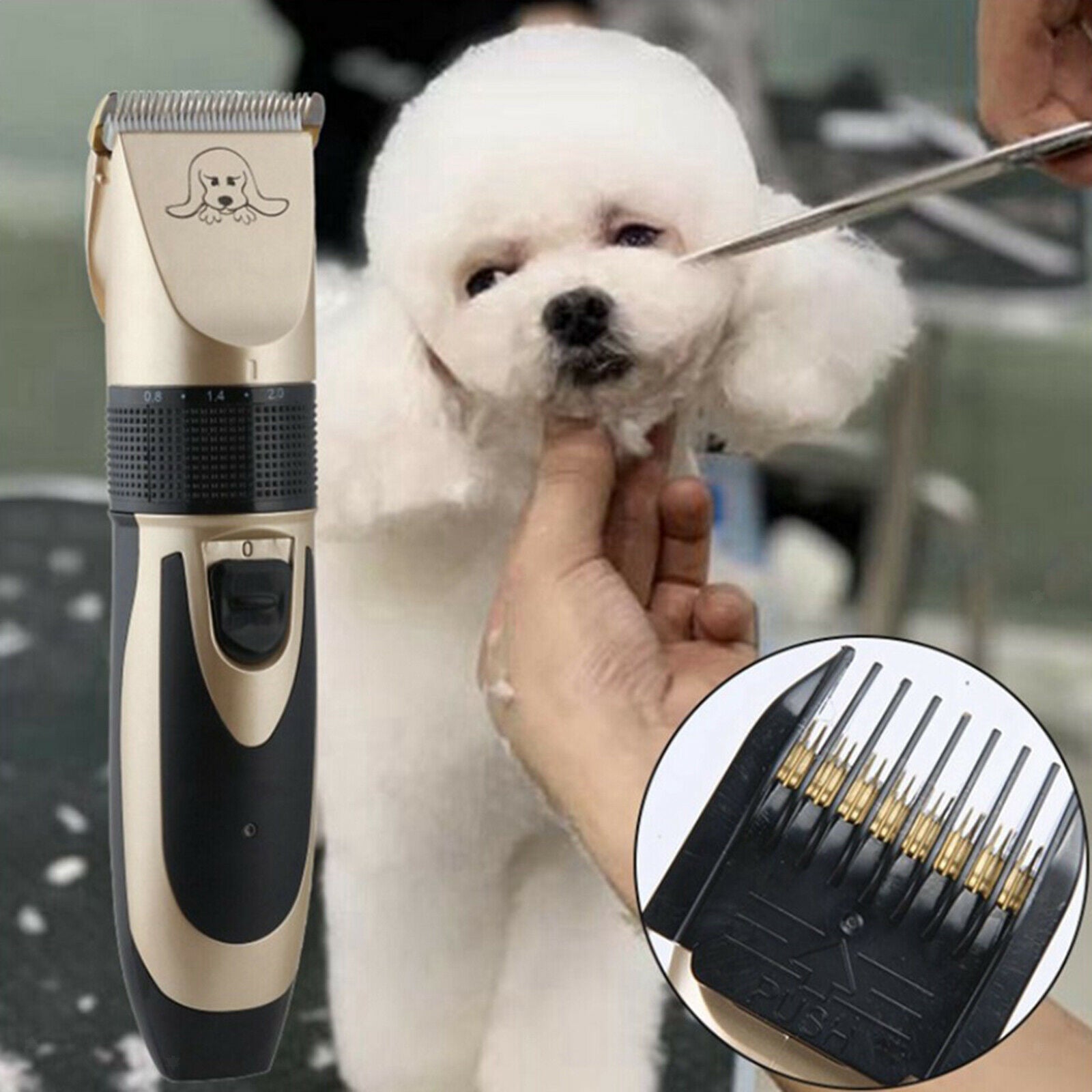 Dog Clippers Low Noise Mute Dog Grooming Kit Pet Hair Clipper Trimmer Shaver