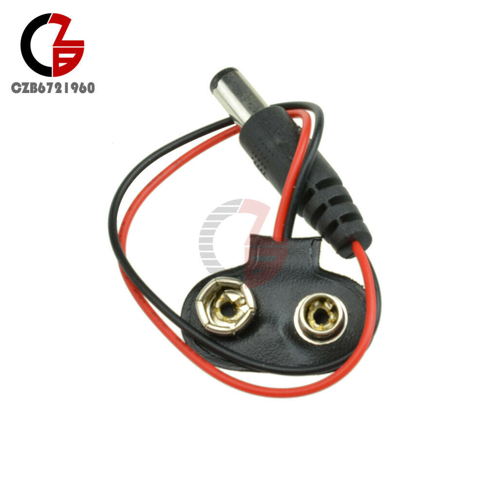 10PCS 9V DC T type Battery Power Cable Barrel Jack Connector Arduino DIY