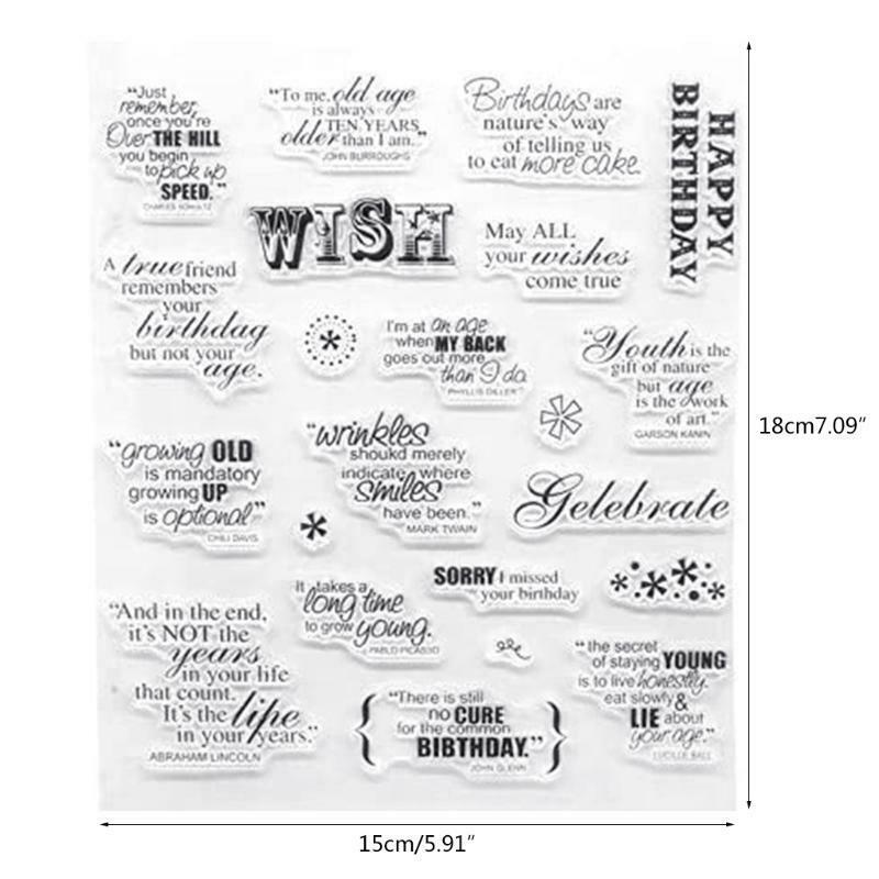 Wish Blessing Silicone Clear Seal Stamp DIY Scrapbooking Embossing Photo Album