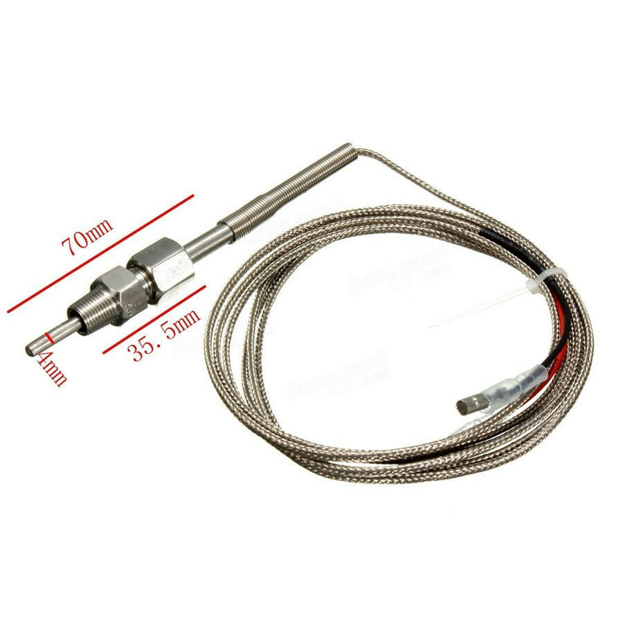 1/8 NPT 77'' Cable 4mm Probe Exhaust Gas Temperature Sensor Fast Response Time