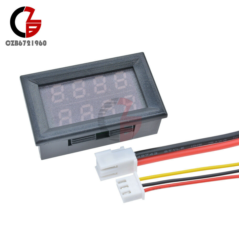 Blue+Red LED DC 0-200V 10A Voltmeter Ammeter Amp Dual Digital Volt Meter Gauge