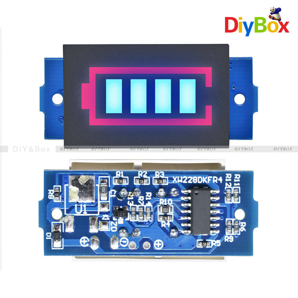 12.6V Blue Display Power Tester 3S Lithium Battery Capacity Indicator Module
