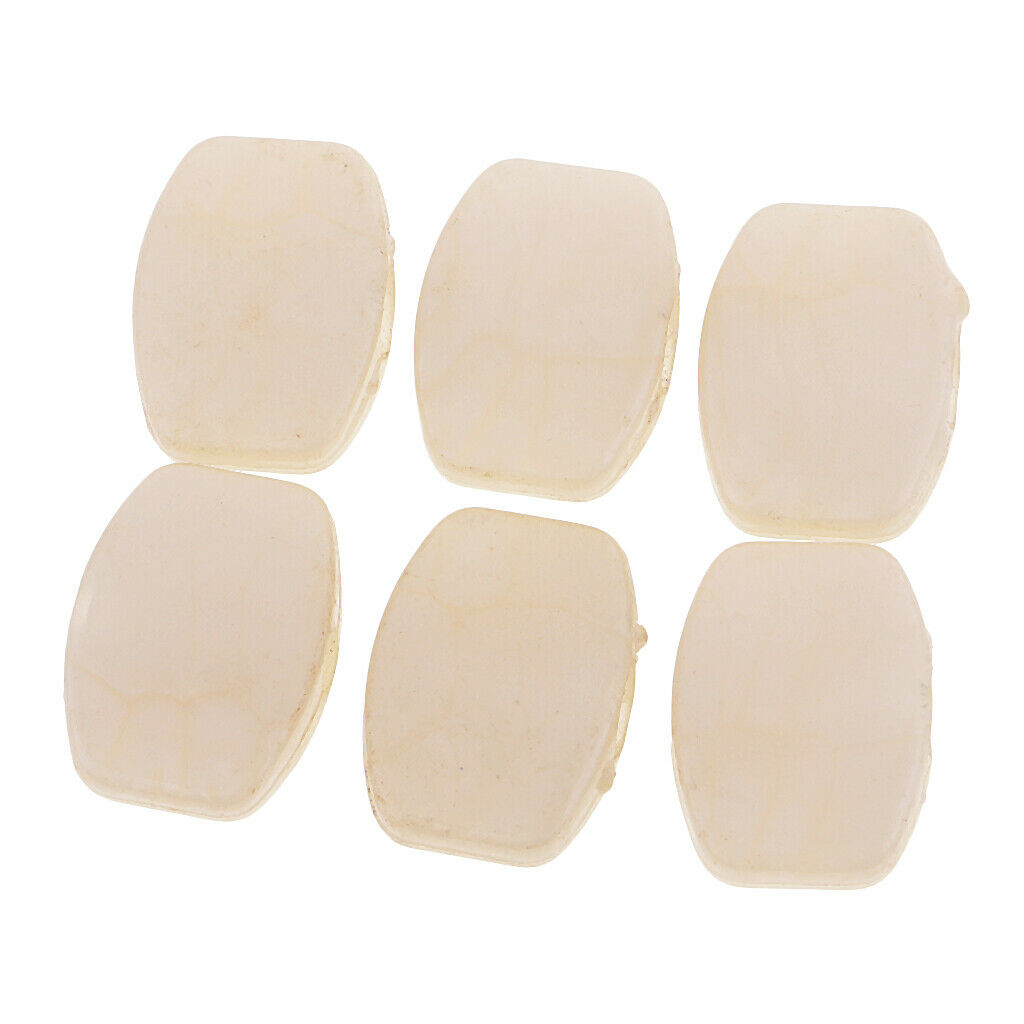 6 pieces plastic acoustic / electric guitar tuner tuning peg button white