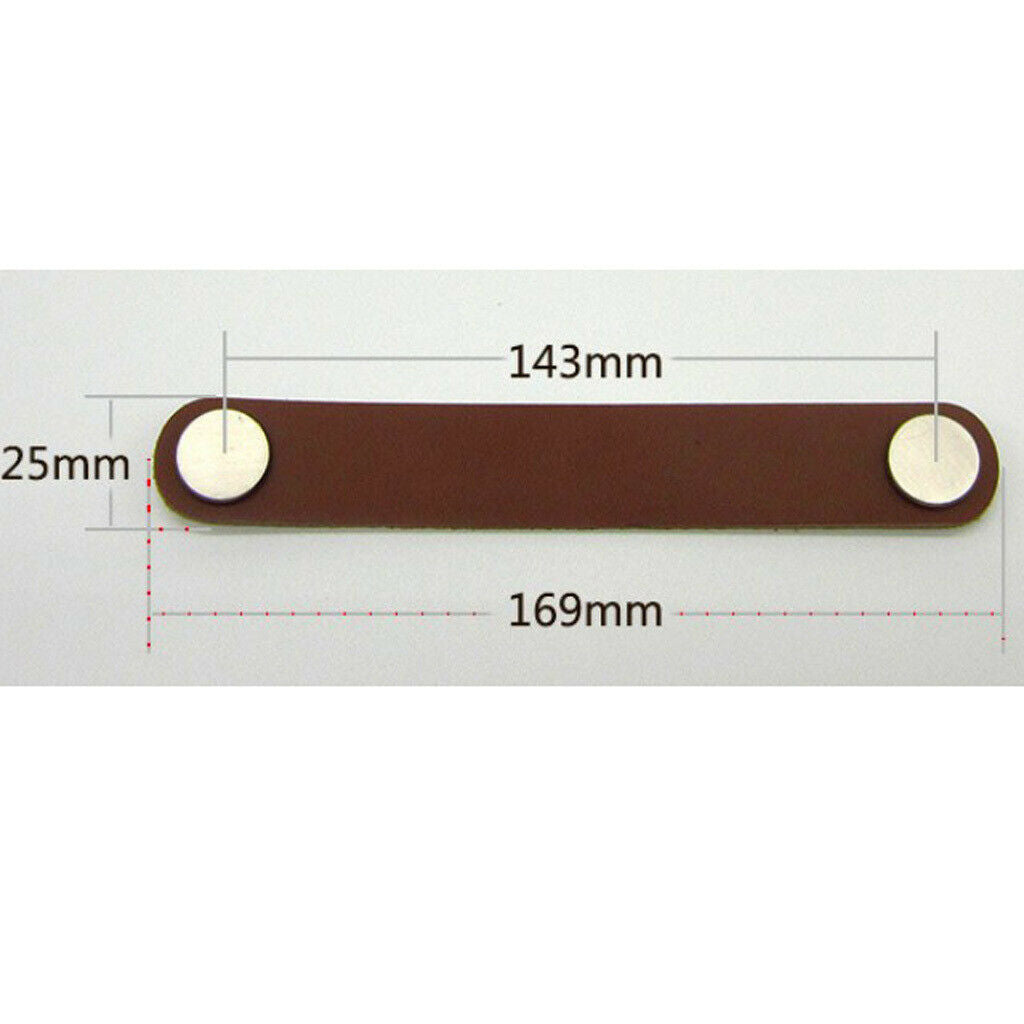 8x Handmade Leather Suitcase Handle Drawer Cabinet Leather Handle Pulls Knob