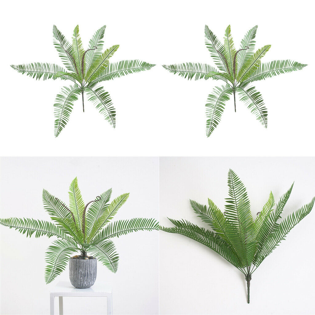 2x Leaves Artificial Cycads Floral Arrangement Greenery Bushes DIY Gardening