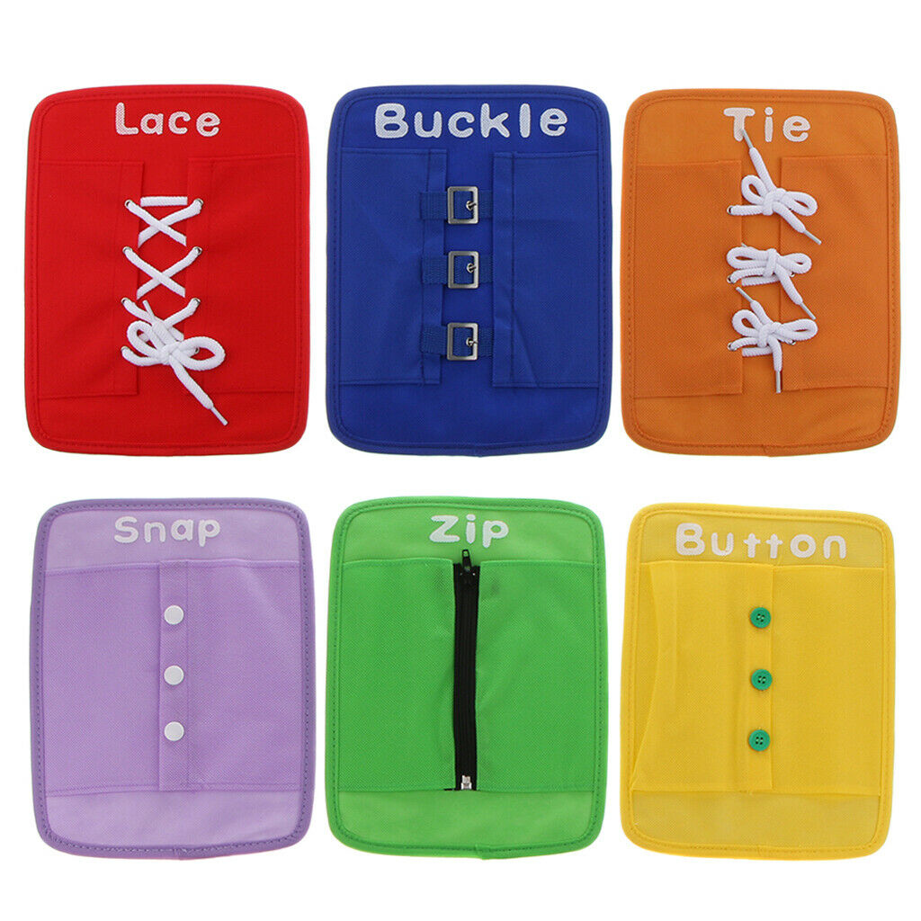 Set   of   Kids   Learn   To   Zip   Button   Snap   Buckle   Tie   Lace