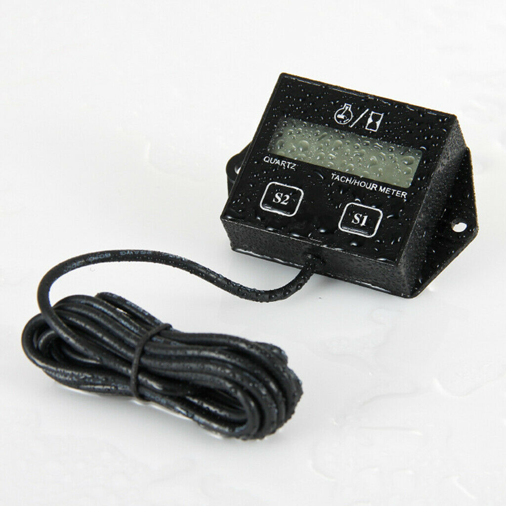 Tach Hour Meter LCD 2/4 Stroke Dirt Bike Tachometer Meters Engine Reminder