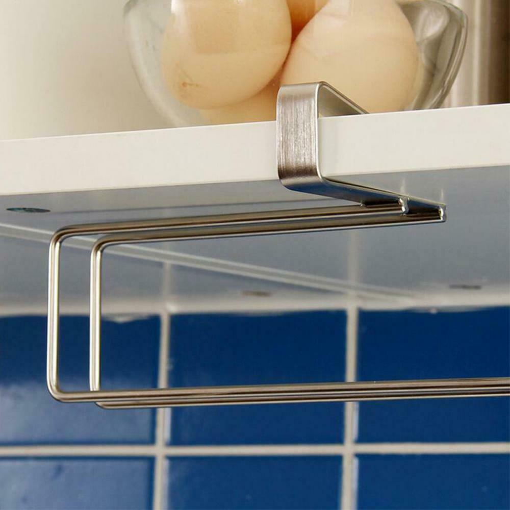 Durable Stainless Steel Kitchen Roll Holder Cupboard Paper Towel Holder