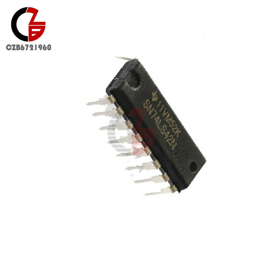 2PCS SN74LS42N 74LS42 TI IC 4-LINE BCD/DEC DECOD 16-DIP