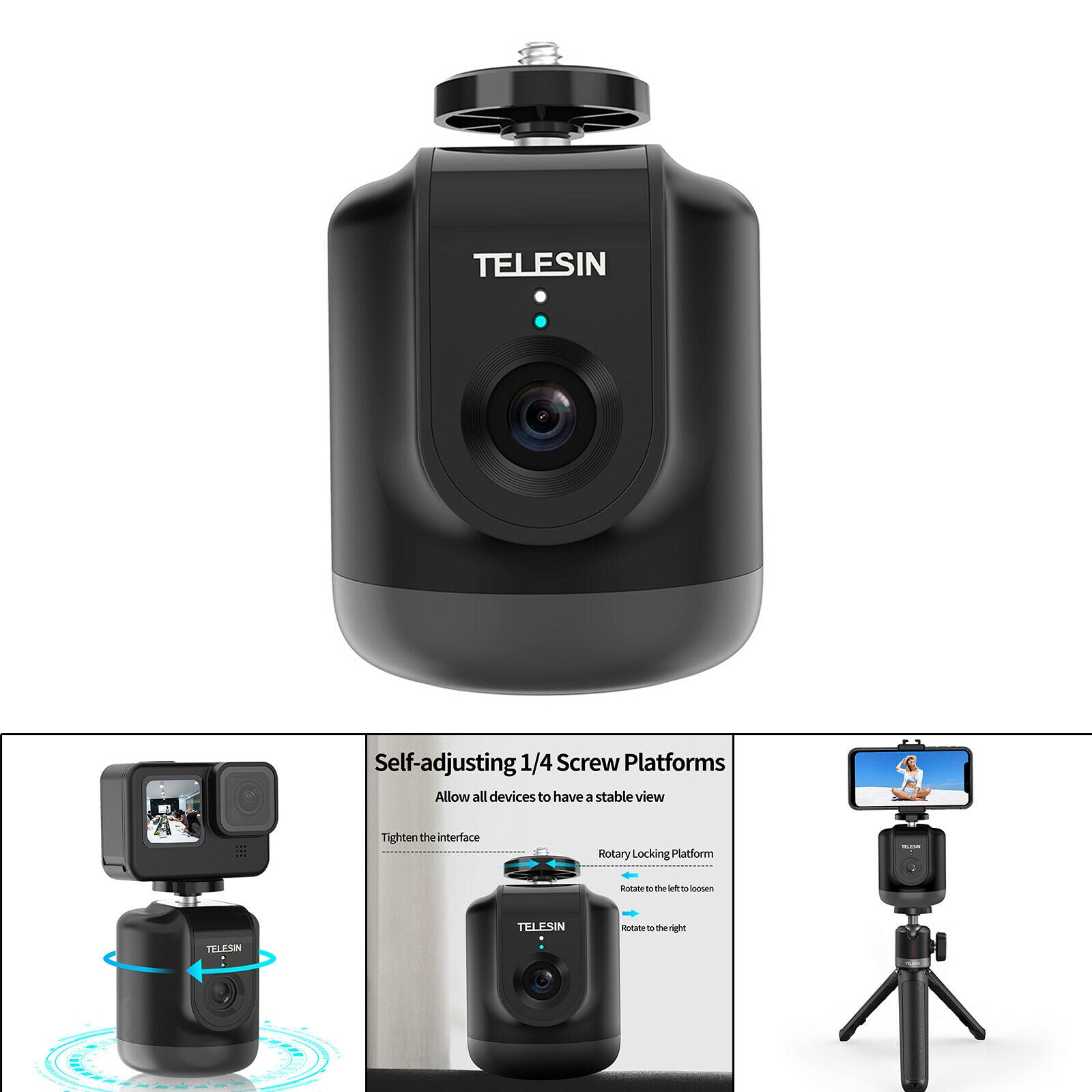 Smart Auto Face Tracking Gimbal Camera Holder 360 Degree Follow Smartphone