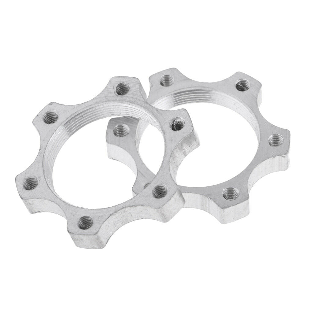5Pcs Bicycle Threaded Hubs Disk Freewheel 6 Bolt Brake Rotor Flange Adapter Gear
