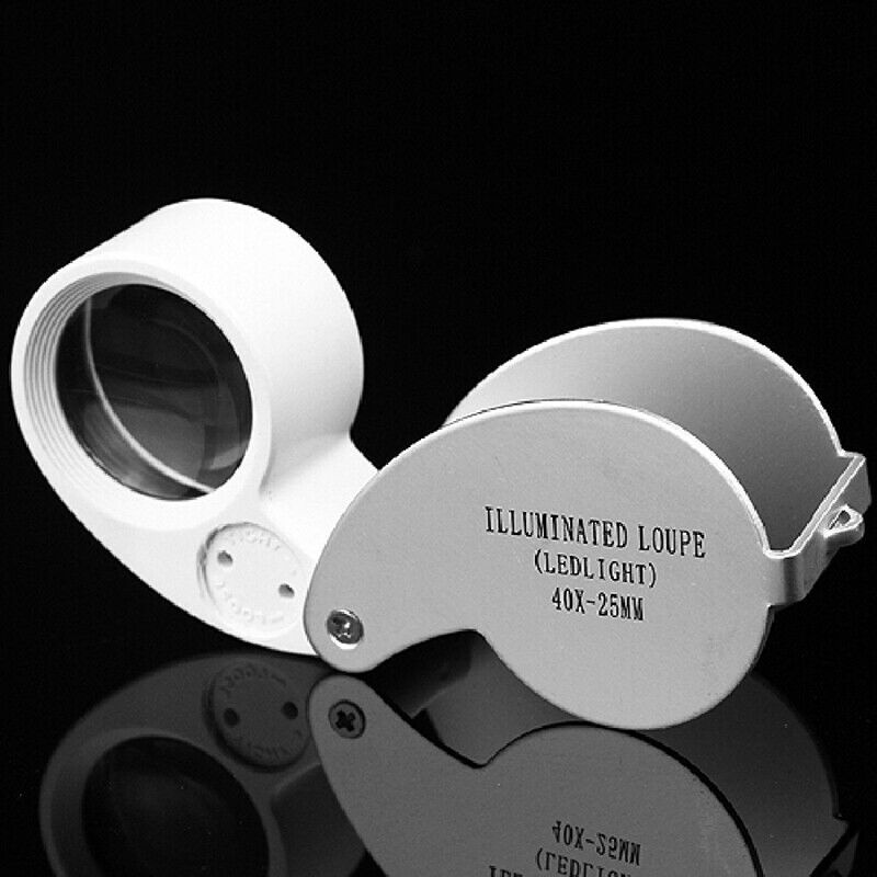 40X Portable Folding Magnifier Loupe Glass Jewelry Coins Stamps Antiqu.l8