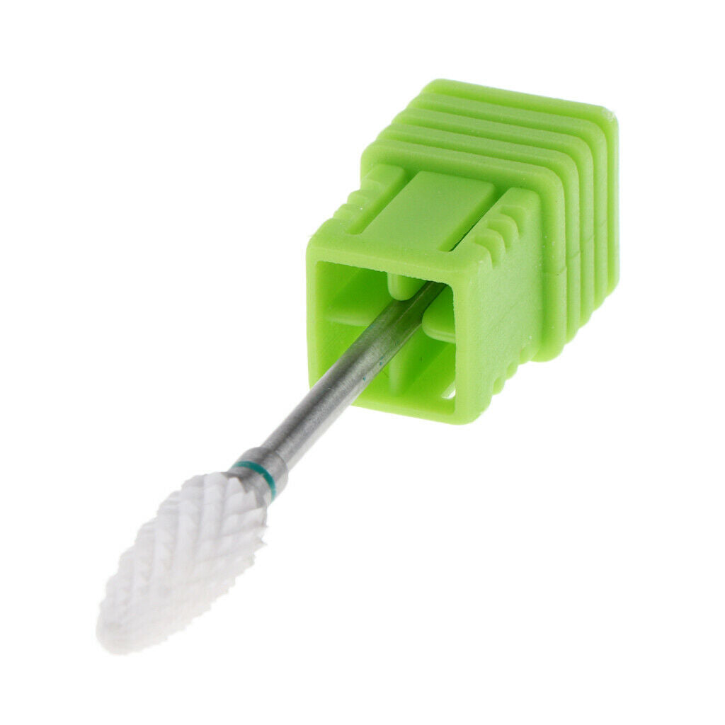 3/32 Ceramic Polishing Head Nail Drill Bit for Electric Nail Machine Green-C