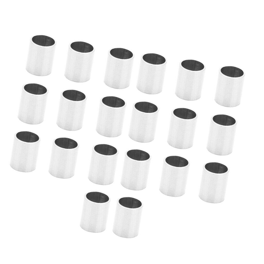 20 Metal Smooth Stainless Steel Column Spacers Loose Beads Jewelry Accessories